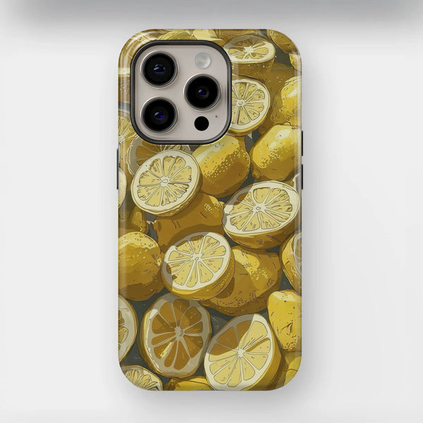 Lemon Art iPhone tough case — original still life painting by Casey